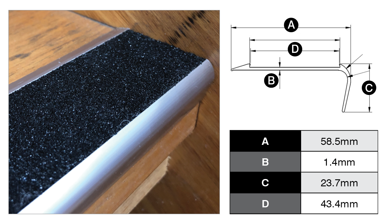 Stair Trim – Solid Carborundum Insert
