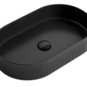 Kensington Oval 580x360x120 Matte Black Basin