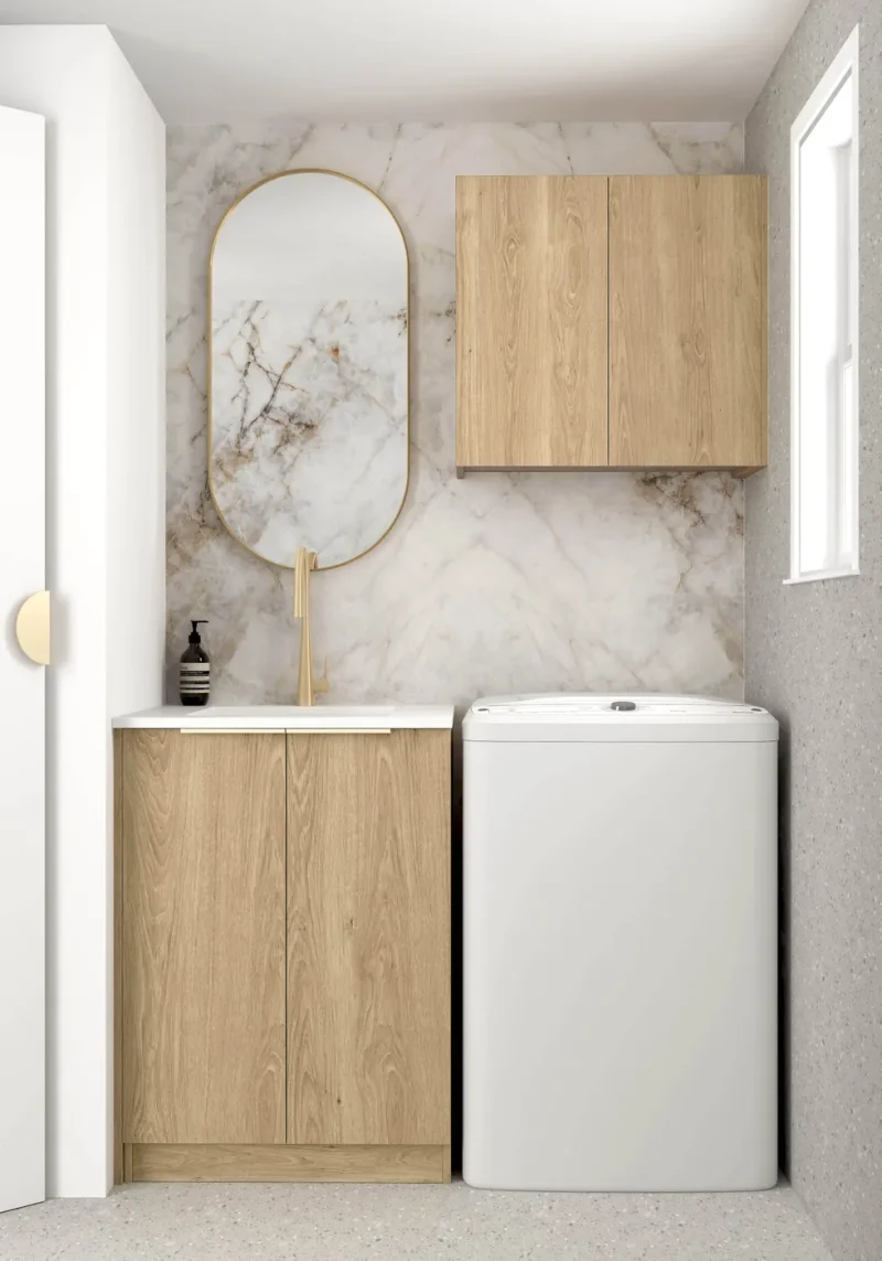 Byron/Bondi Natural Oak Mini Laundry