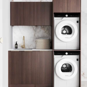 Havana Fluted Sable Walnut Laundry Kit 1715x600x2100