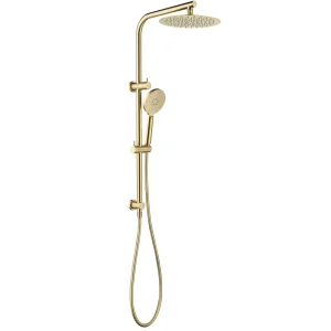 Vetto Twin Shower Combo Top Inlet Brushed Gold