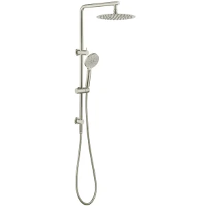 Vetto Twin Shower Combo Top Inlet Brushed Nickel