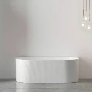 Attica Noosa Fluted 1700 Gloss White BTW Multi-fit Bath