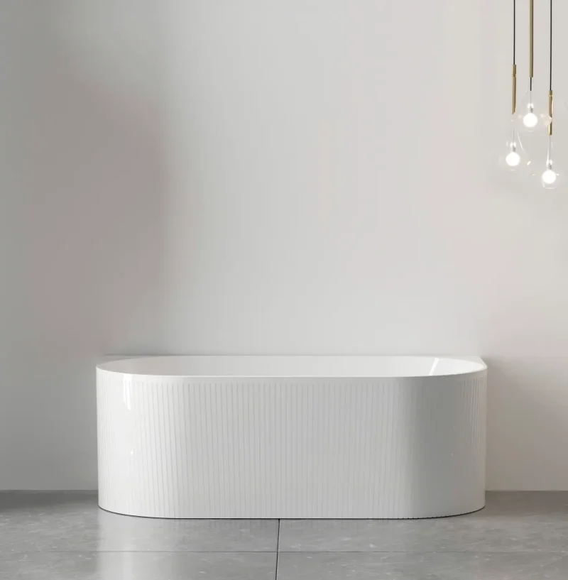 Attica Noosa Fluted 1700 Gloss White BTW Multi-fit Bath