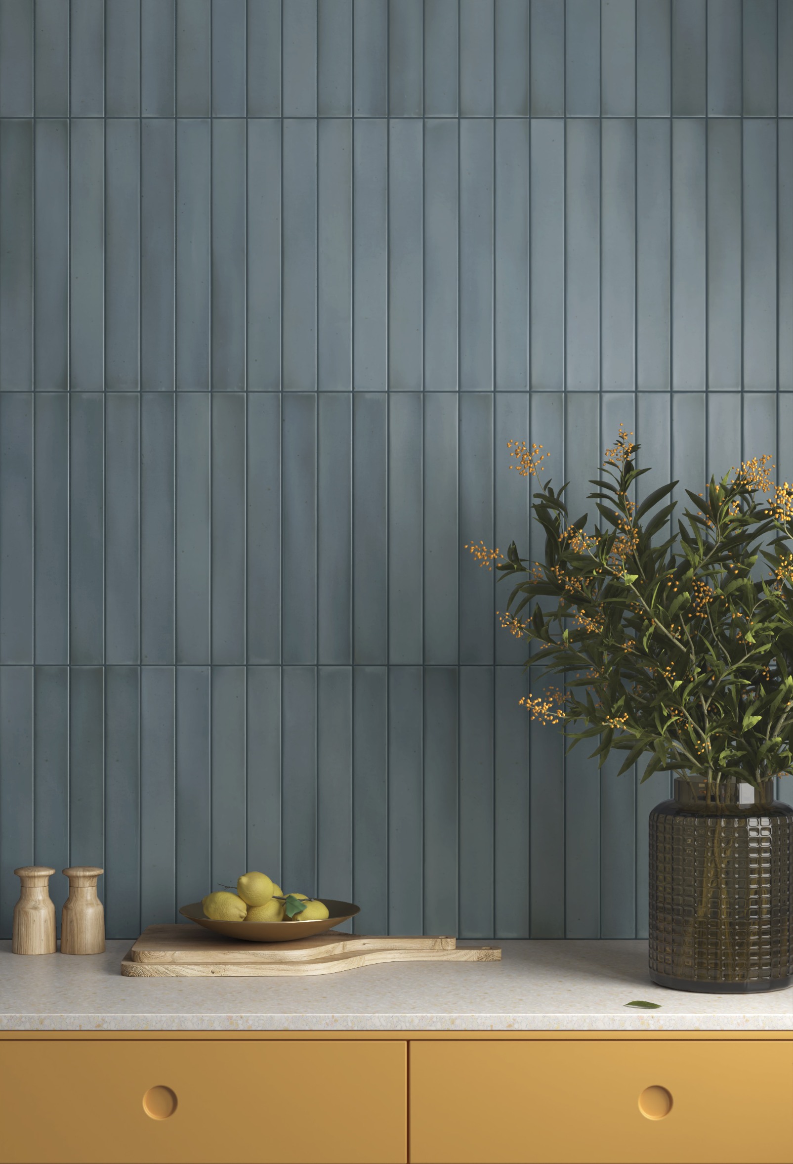 MASSIMO SMOKE BLUE SATIN SUBWAY 50X400MM 31576 - Image 2