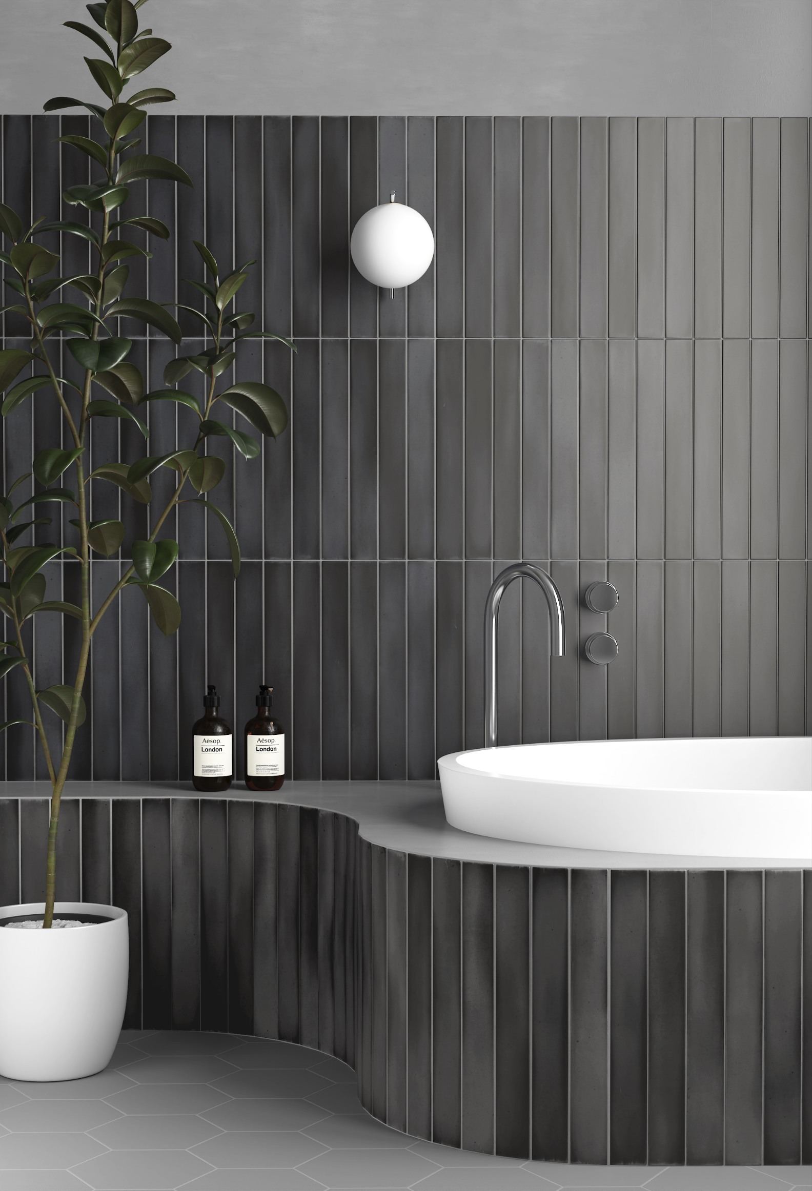 MASSIMO DARK BLACK SATIN SUBWAY 50X400MM 31578 - Image 2