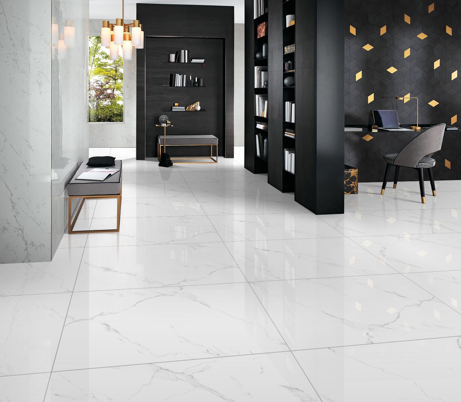 LUNA CARRARA BLANCO POLISHED 600X600MM - Image 3