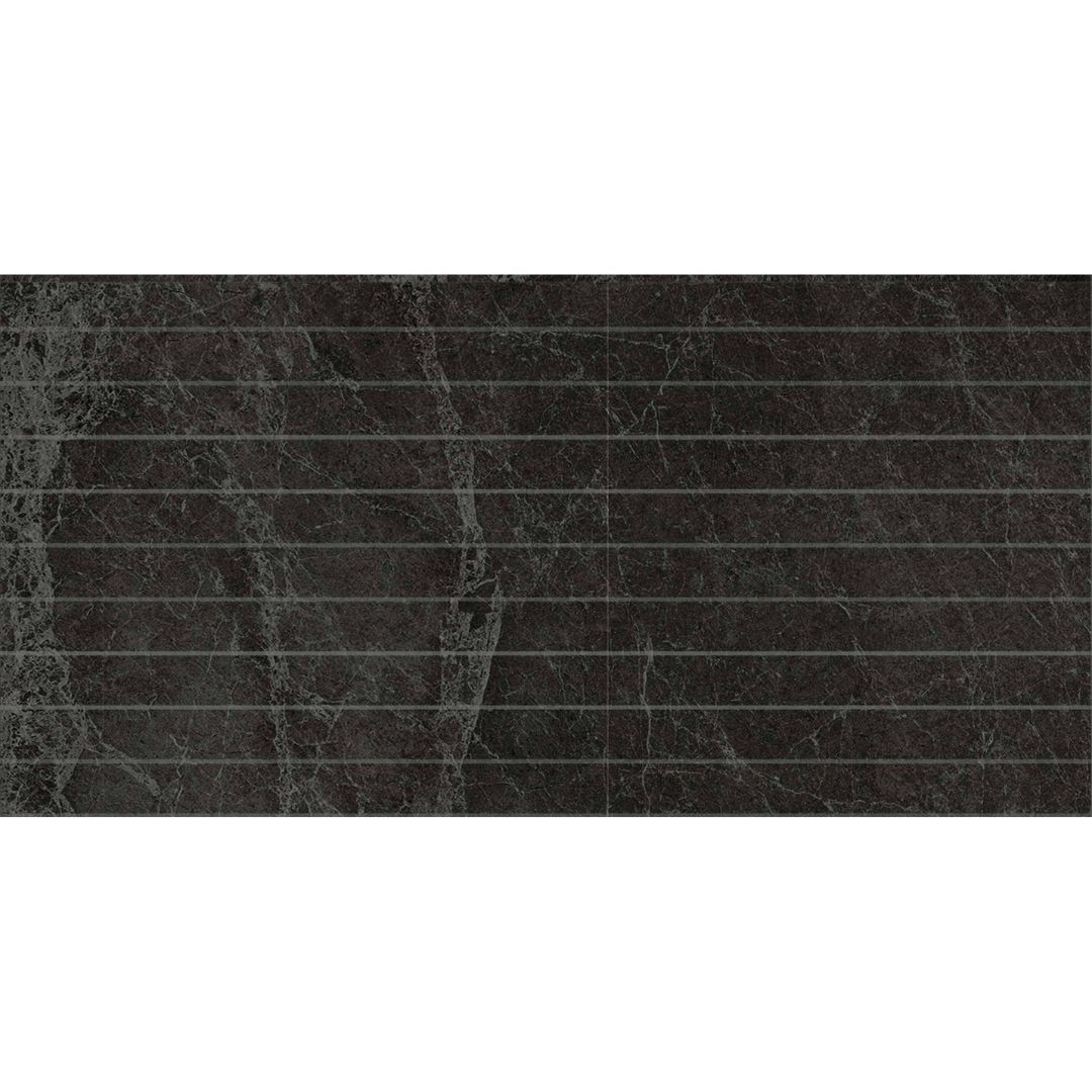 PIETRA BLACK STRIP MOSAIC 28X600MM STRIPS 300X600X10M PT04M4