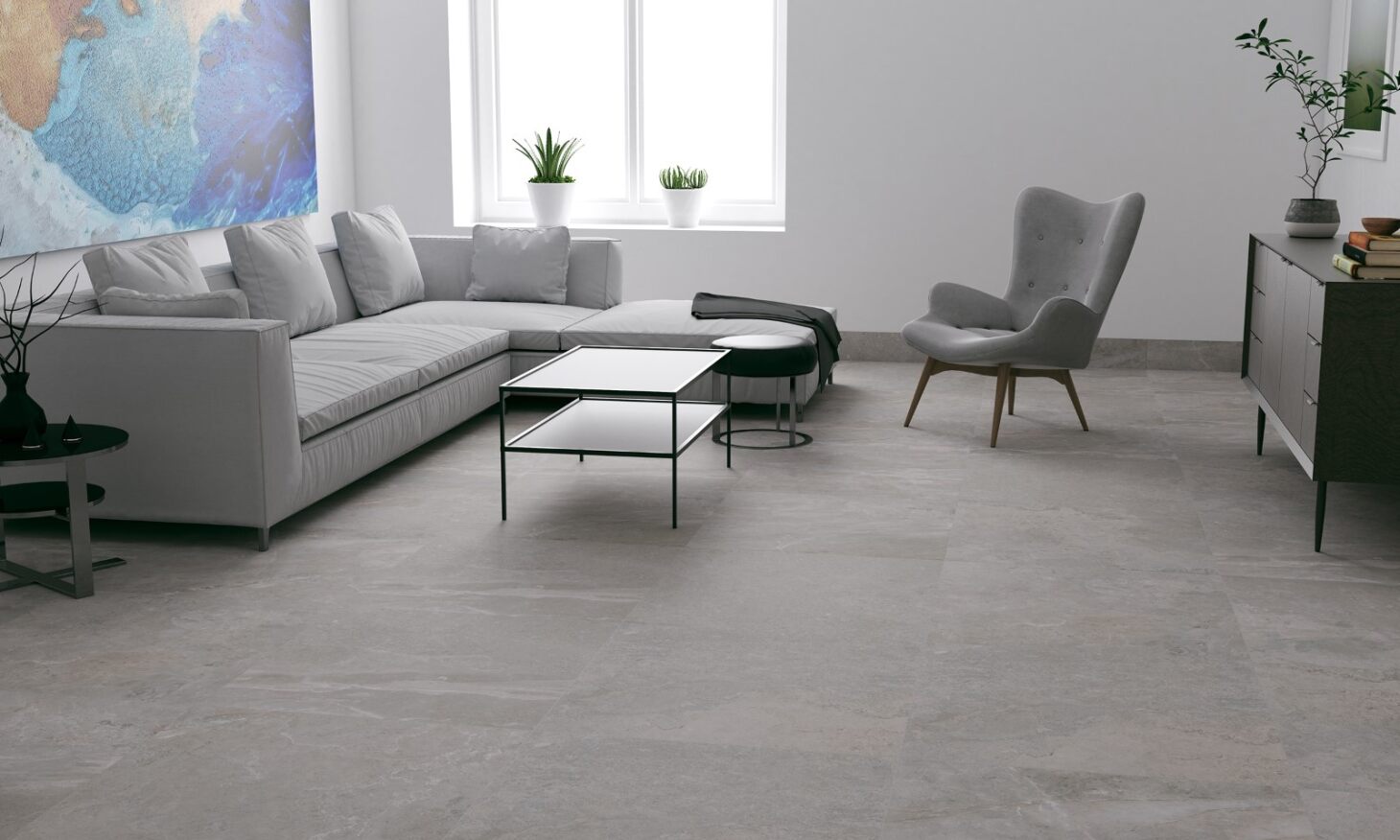 ESSENTIAL ES ERDING ASH MATT RECTIFIED 600X600MM - Image 2