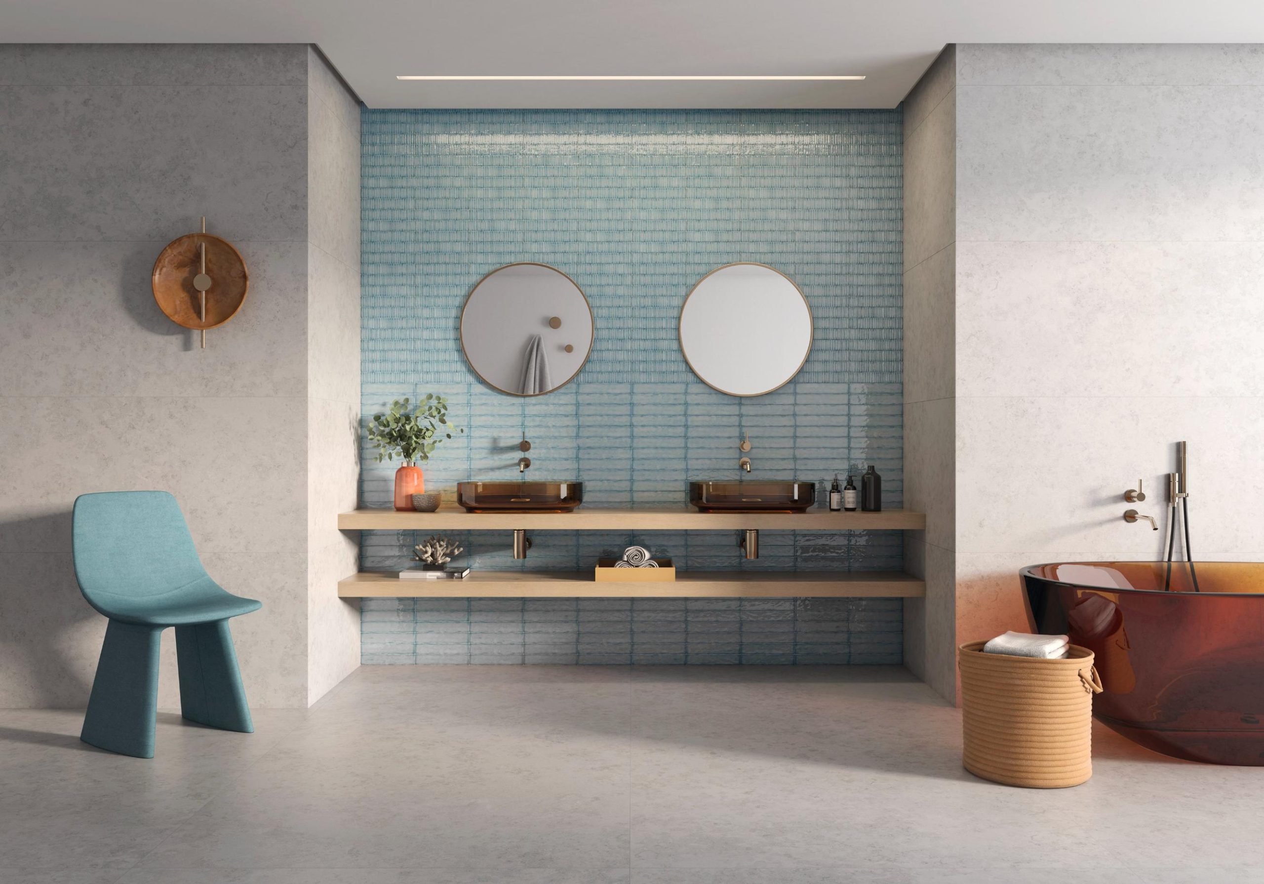 AURISTELLA AZUL GLOSS SUBWAY 50X250MM - Image 3