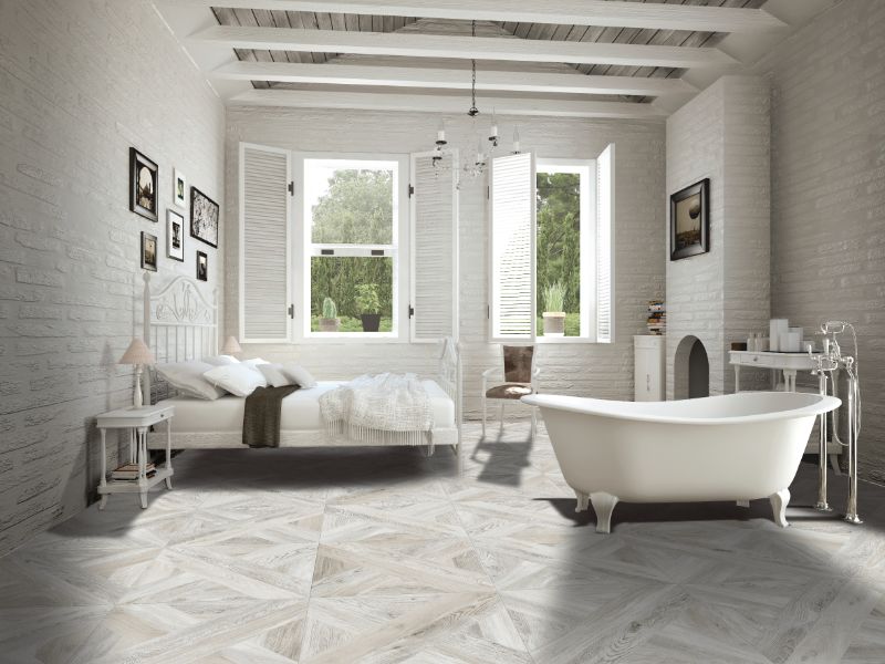 INTARSIO BIANCO MATT RECTIFIED 610X610MM R61IN.BI - Image 2